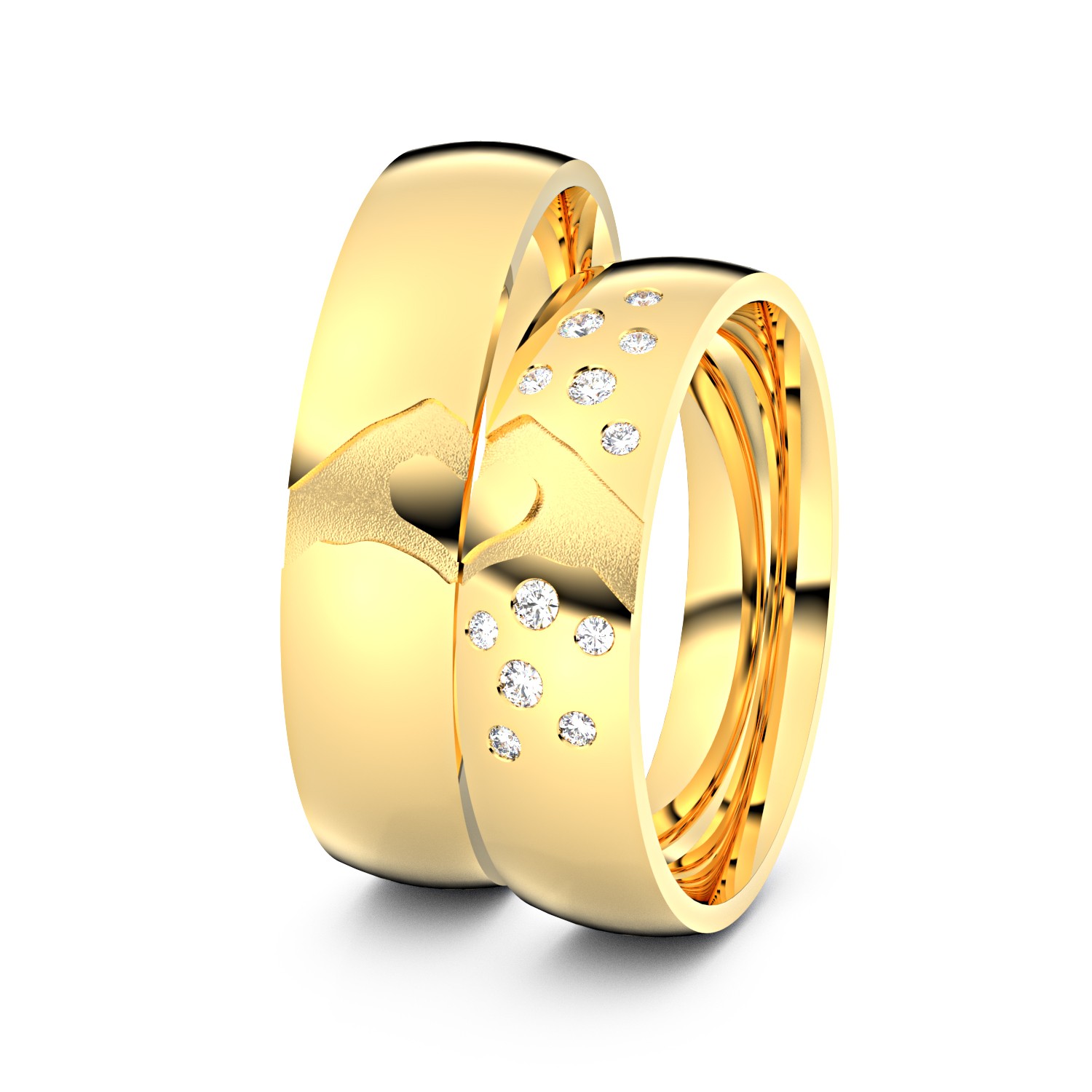 Modell TR279 Hand und Herz 585er Gelbgold - 50368