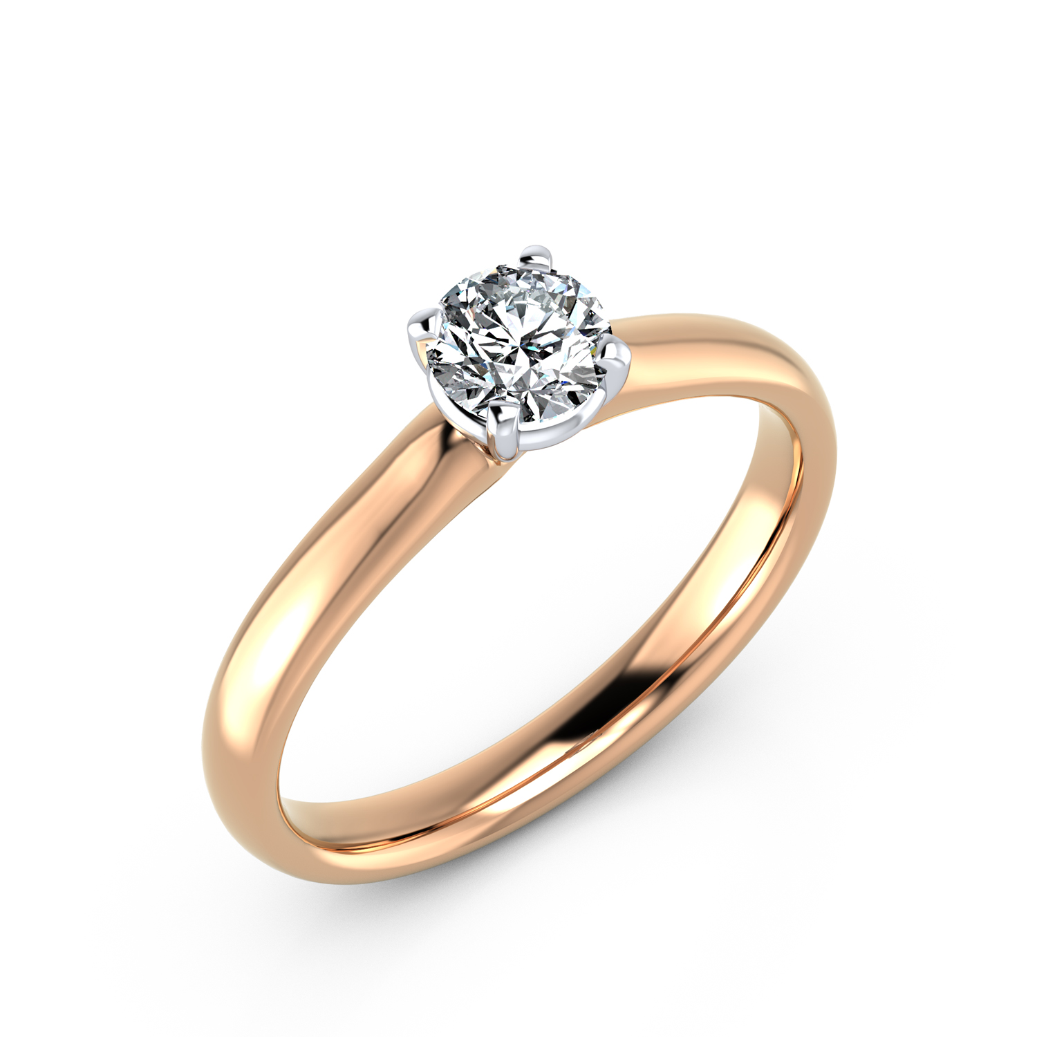 VR040 333er Rotgold-Weißgold 1x0.50ct. - 48443