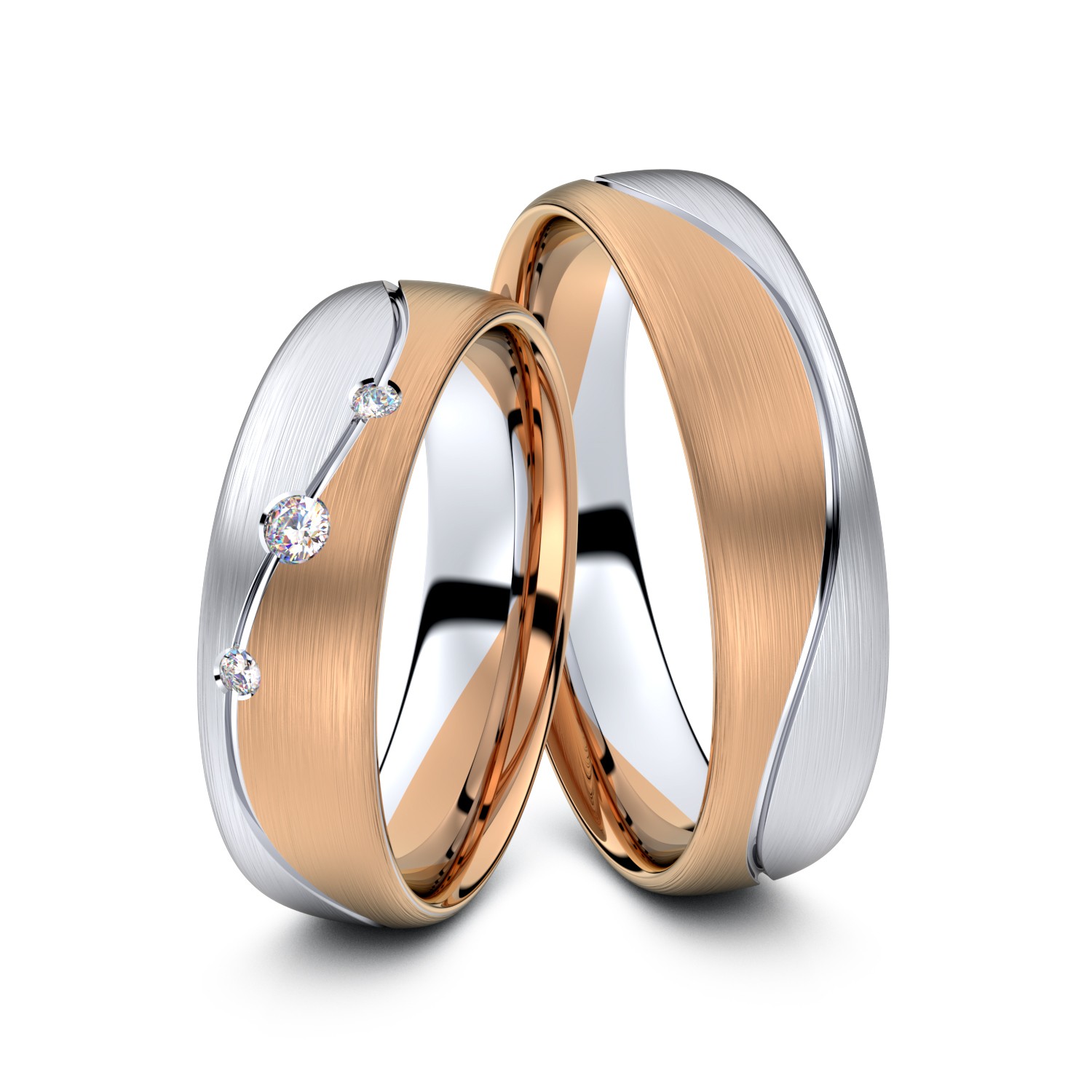 Modell TR371 585er Rotgold-Weißgold - 37885