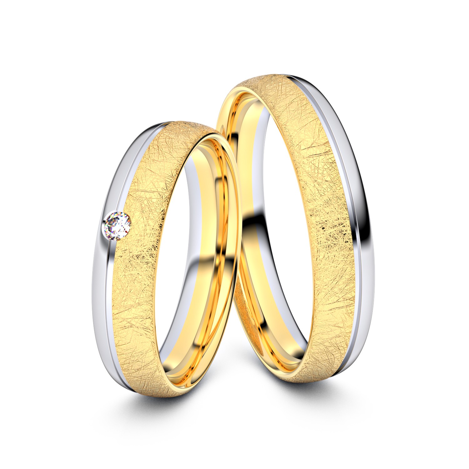 Modell TR002 333er Gelbgold-Weißgold - 23379