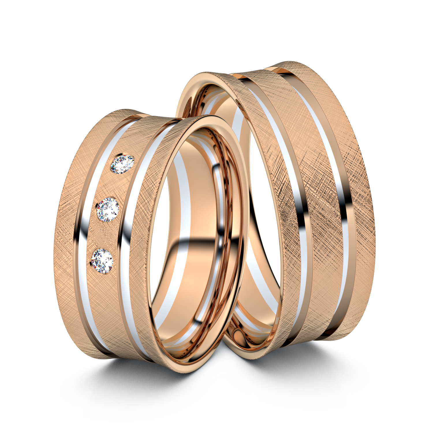 Modell TR008 750er Rotgold-Weißgold - 23635