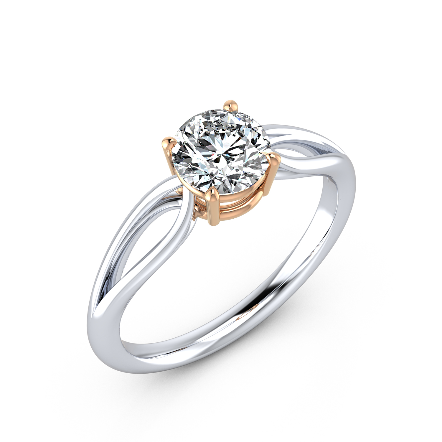 VR016 585er Weißgold-Rotgold 1x1.00ct. - 45821