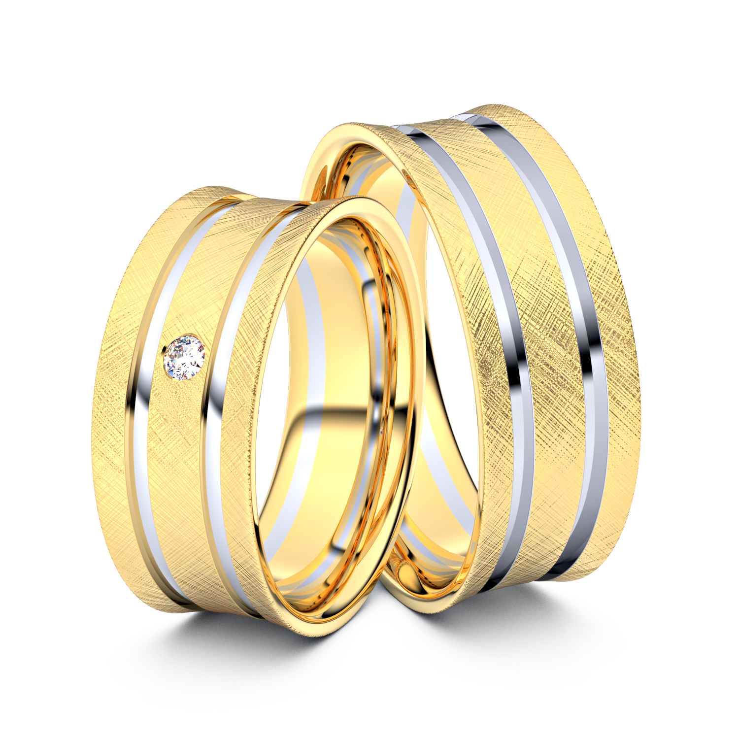 Modell TR008 333er Gelbgold-Weißgold - 23585