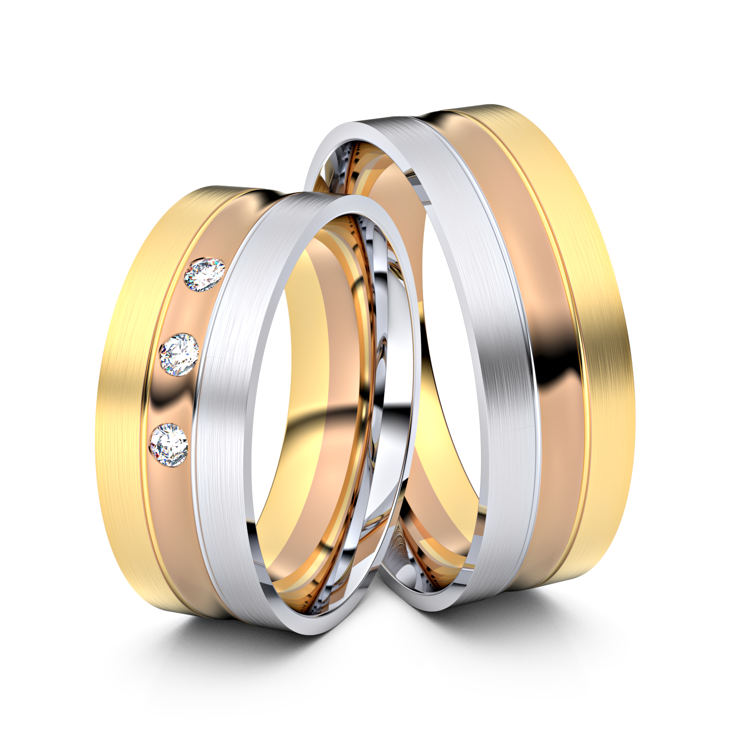 Modell TR387 585er Gelbgold-Weissgold-Rotgold - 43754