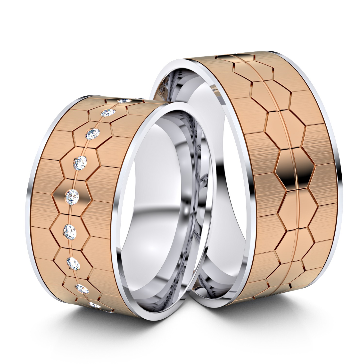 Modell TR149 Bienenwabe 750er Rotgold-Weißgold - 29844