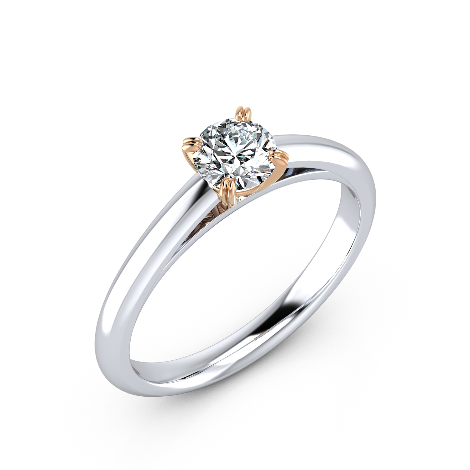 VR025 585er Weißgold-Rotgold 1x0.50ct. - 46825