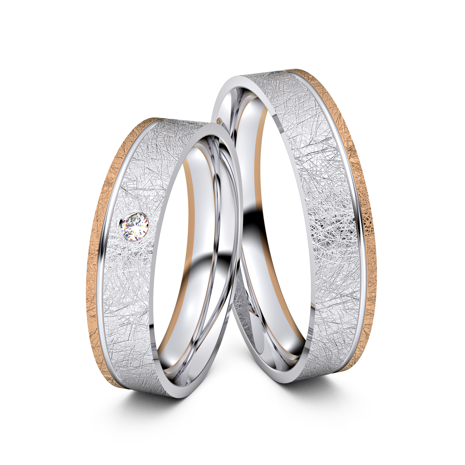 Modell TR129 333er Weißgold-Rotgold - 28917