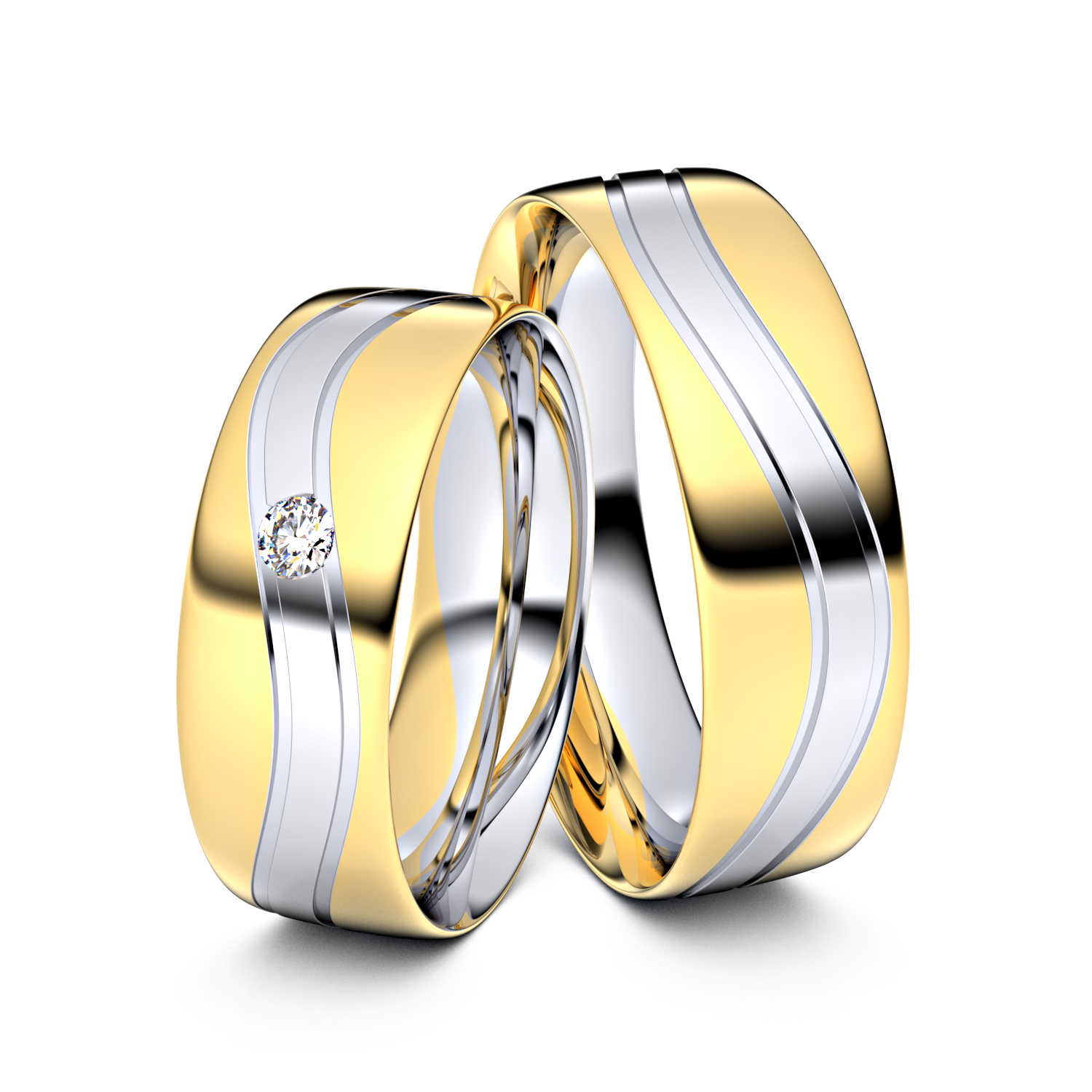 Modell TR216 333er Gelbgold-Weißgold - 32259