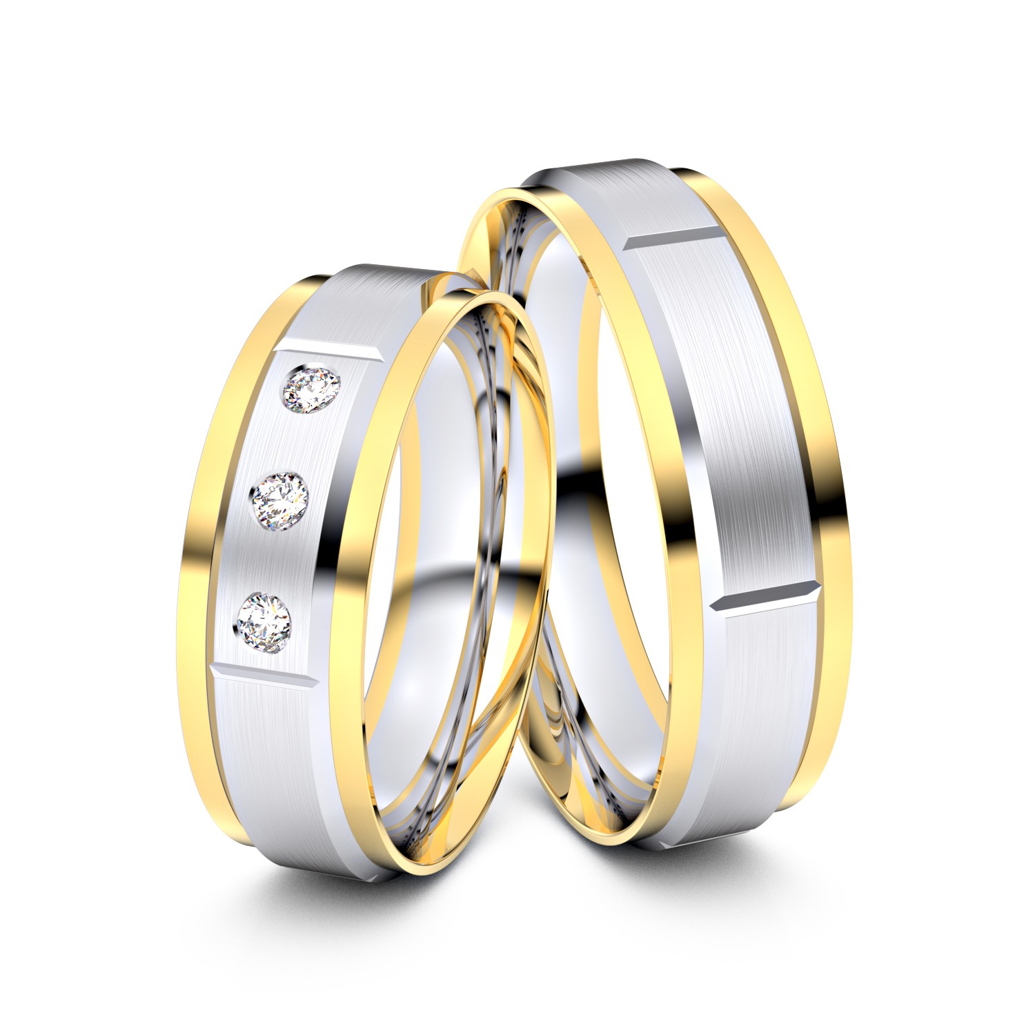 Modell TR124 333er Weißgold-Gelbgold - 28673