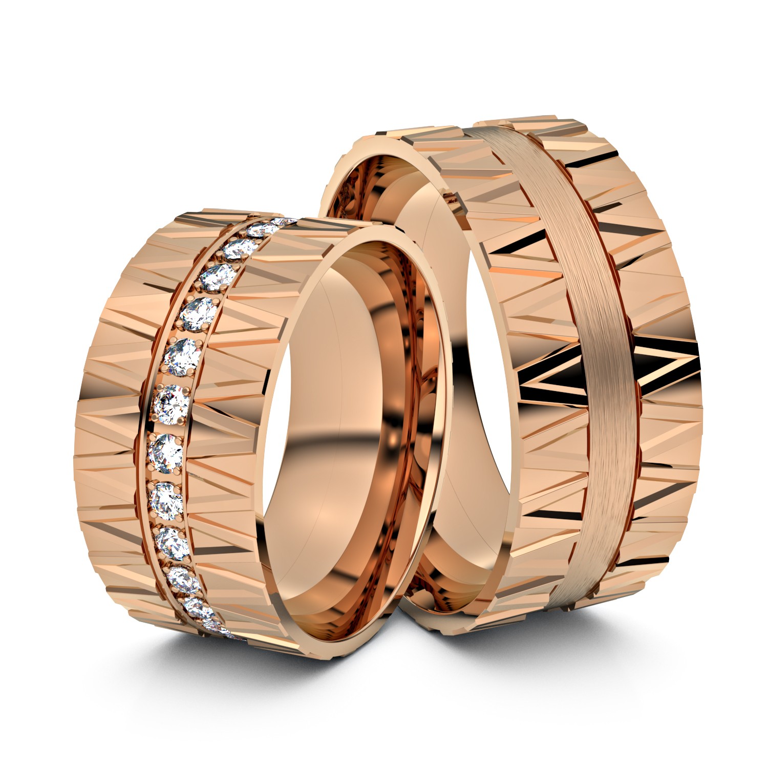 Modell TR084 facettiert 585er Rotgold - 27072