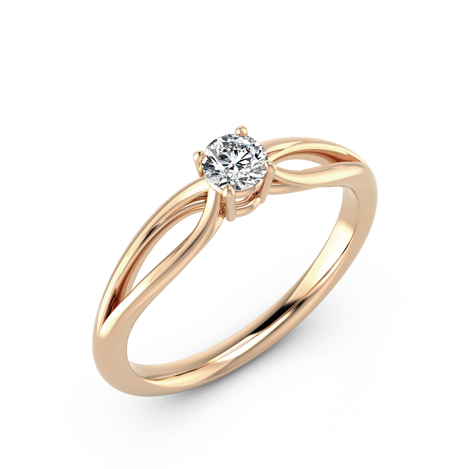 VR016 750er Roségold 1x0.25ct. - 45728