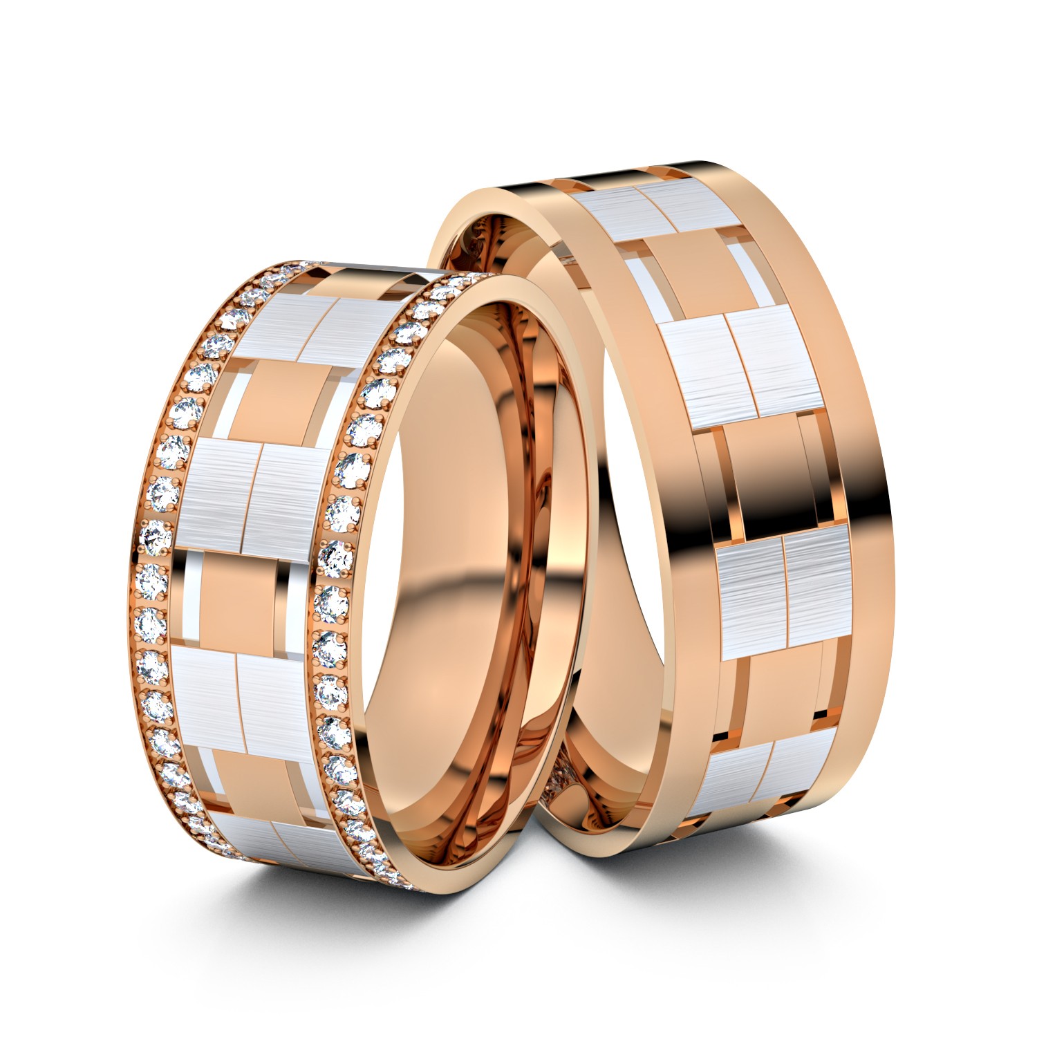 Modell TR015 750er Rotgold-Weißgold - 24023