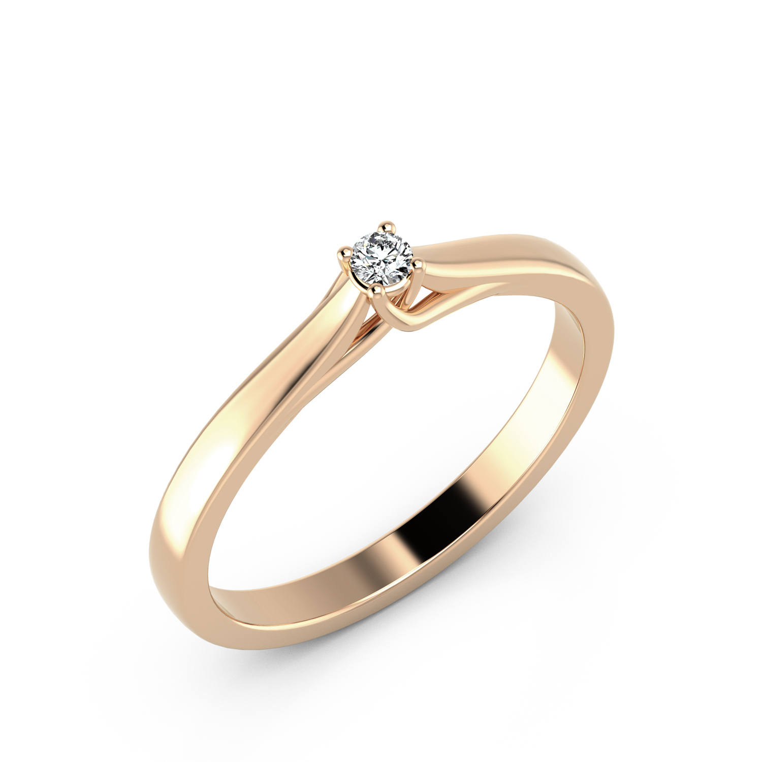 VR014 333er Roségold 1x0.05ct. - 45444