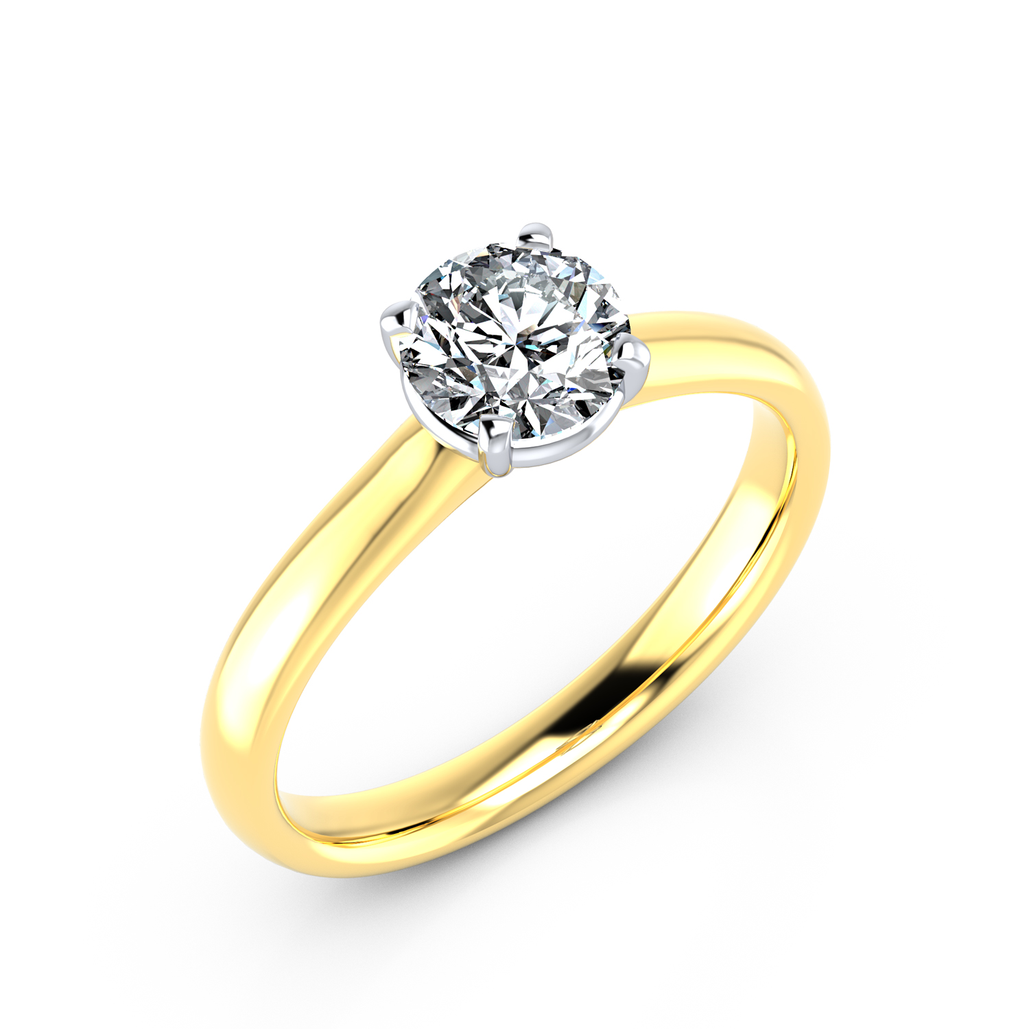 VR040 585er Gelbgold-Weißgold 1x1.00ct. - 48487