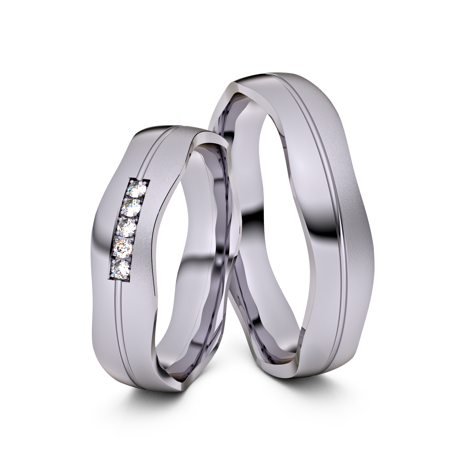 Modell TR028 Wide Wavy 585er Palladium - 24570