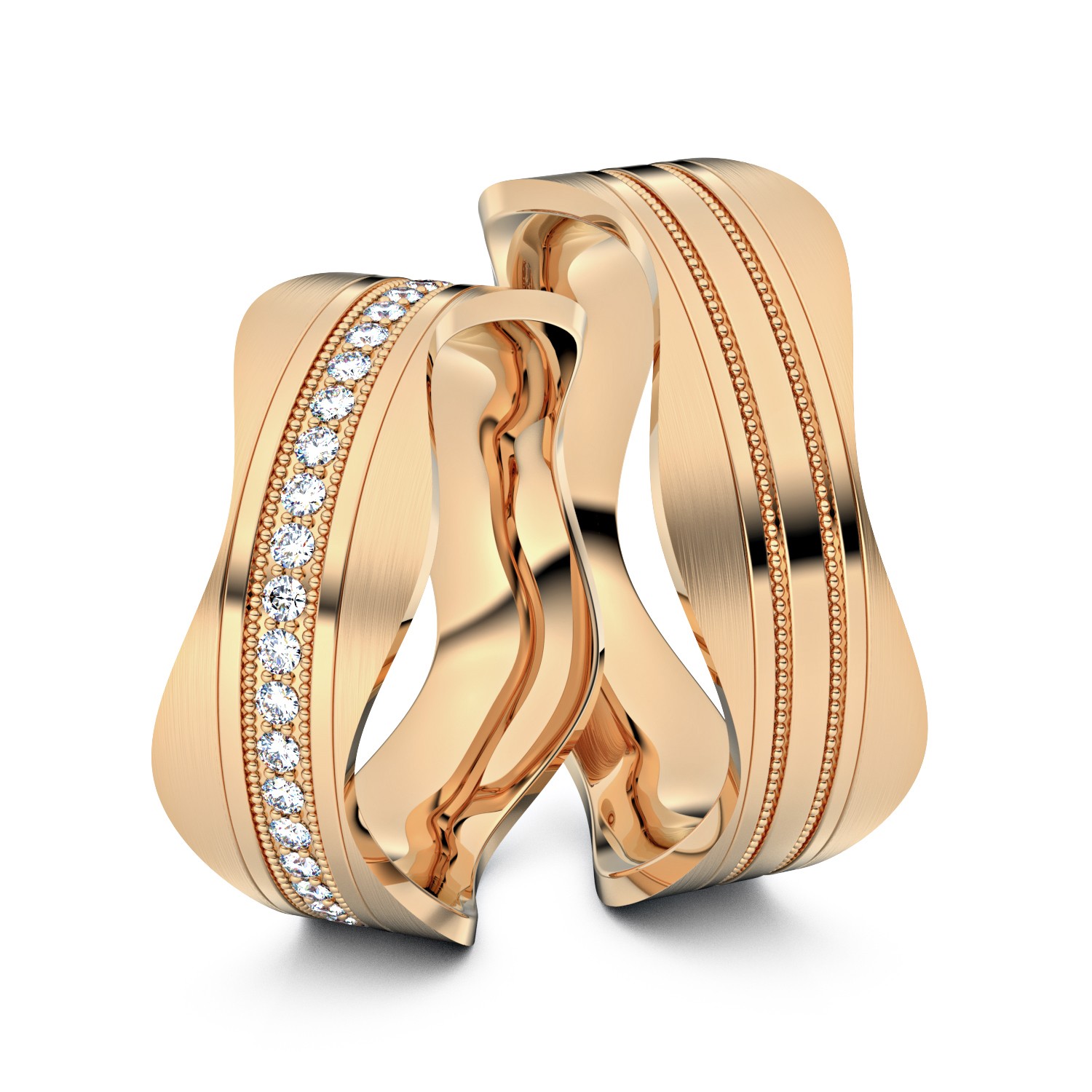 Modell TR221 Wavy Pearls 585er Roségold - 32444