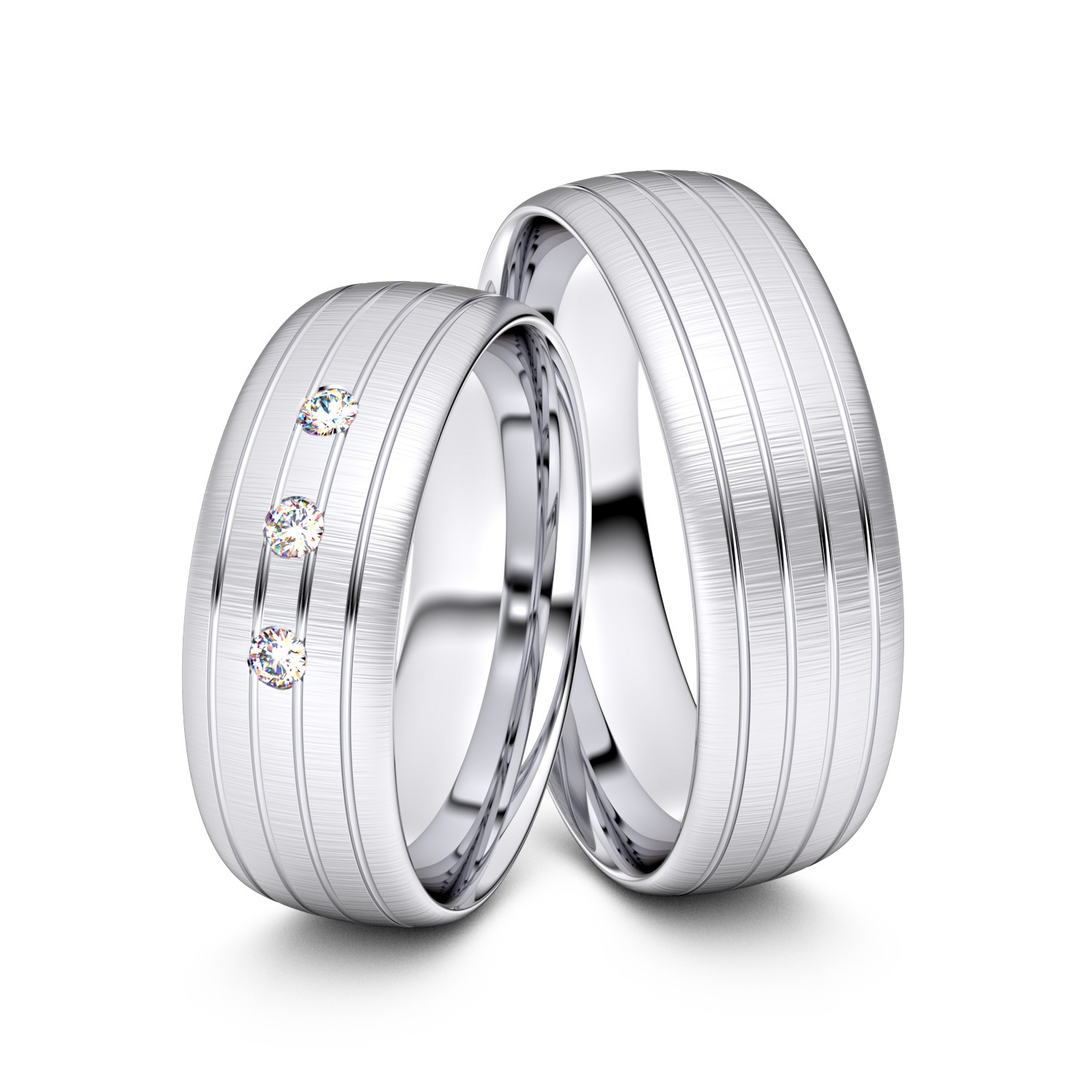 Modell TR125 Vier Fugen 750er Weißgold - 28758