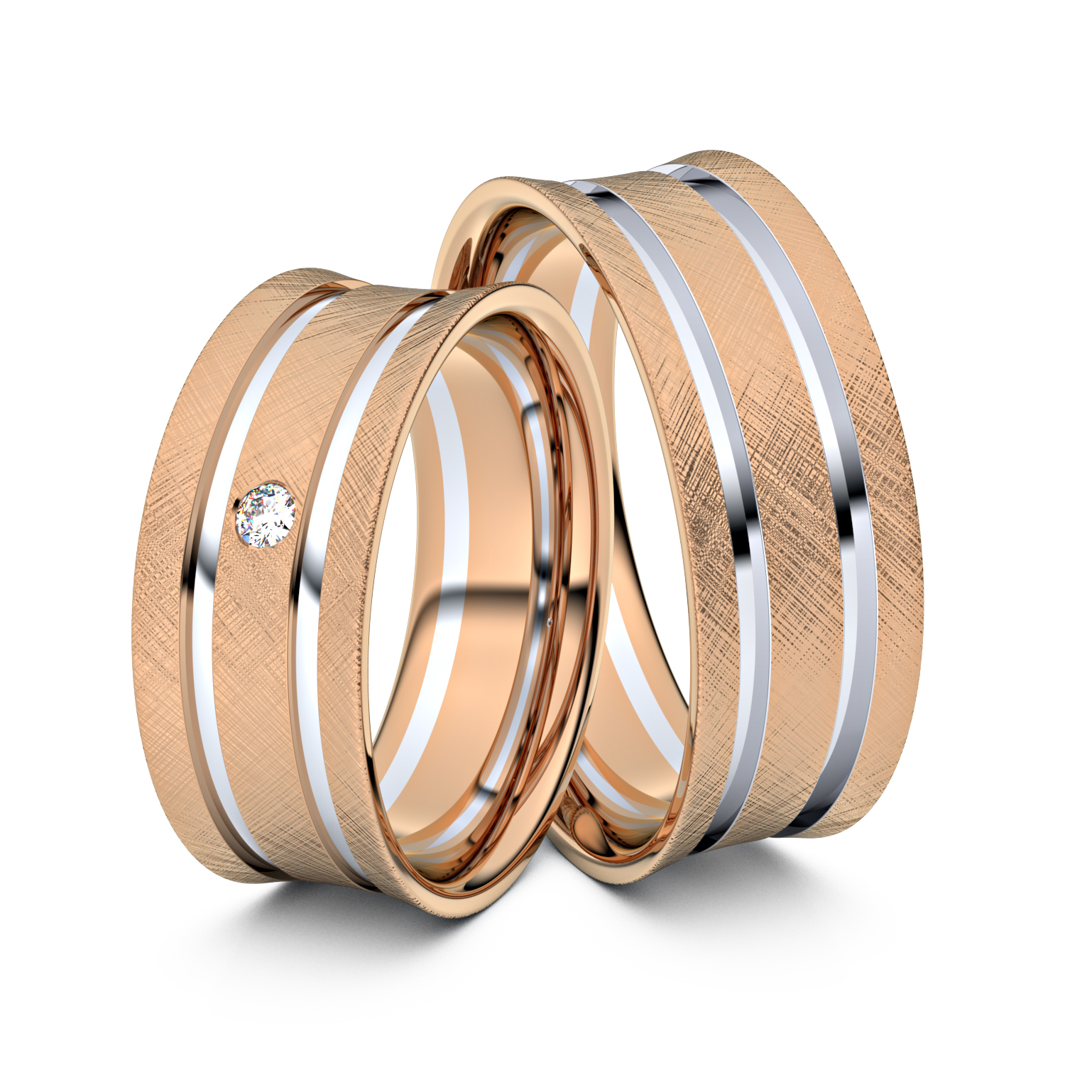 Modell TR008 585er Rotgold-Weißgold - 23597