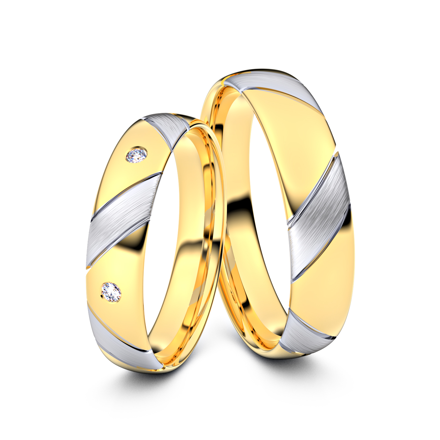 Modell TR003 750er Gelbgold-Weißgold - 23428