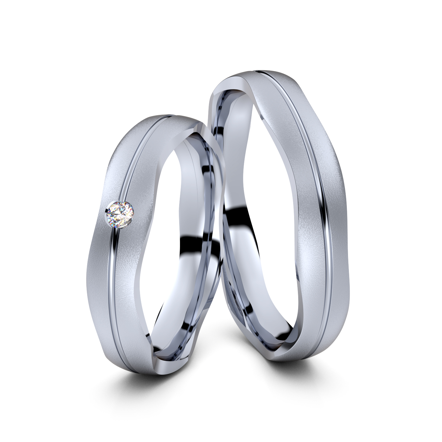 Modell TR013 Small Wavy 950er Platin - 23950