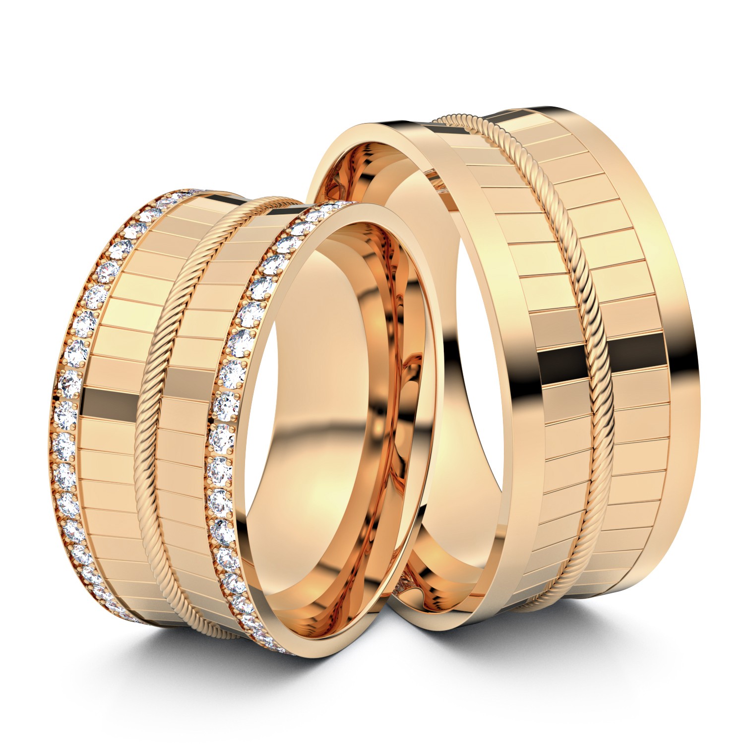 Modell TR103 geflochtenes Band 925er Silber (rosé-vergoldet) - 84519