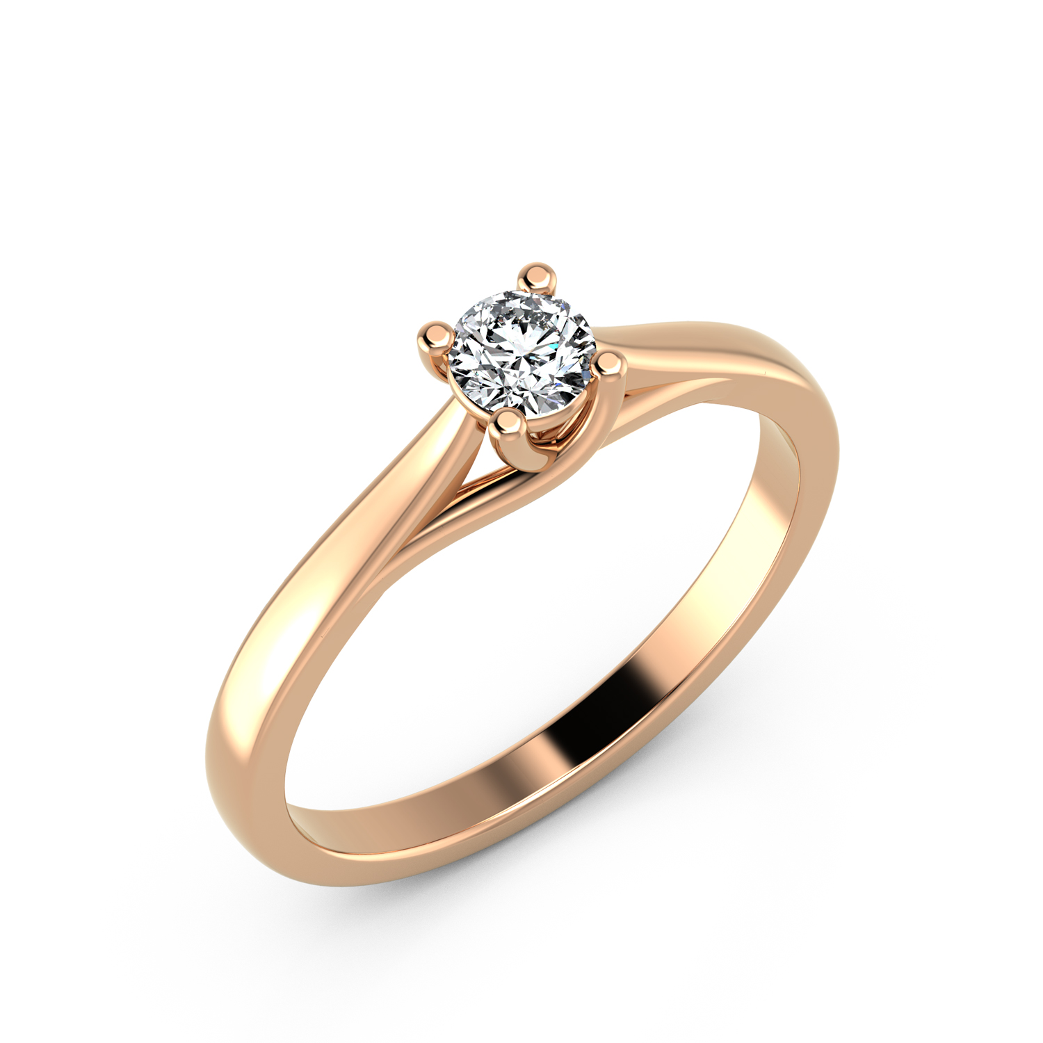 VR014 333er Rotgold 1x0.25ct. - 45477