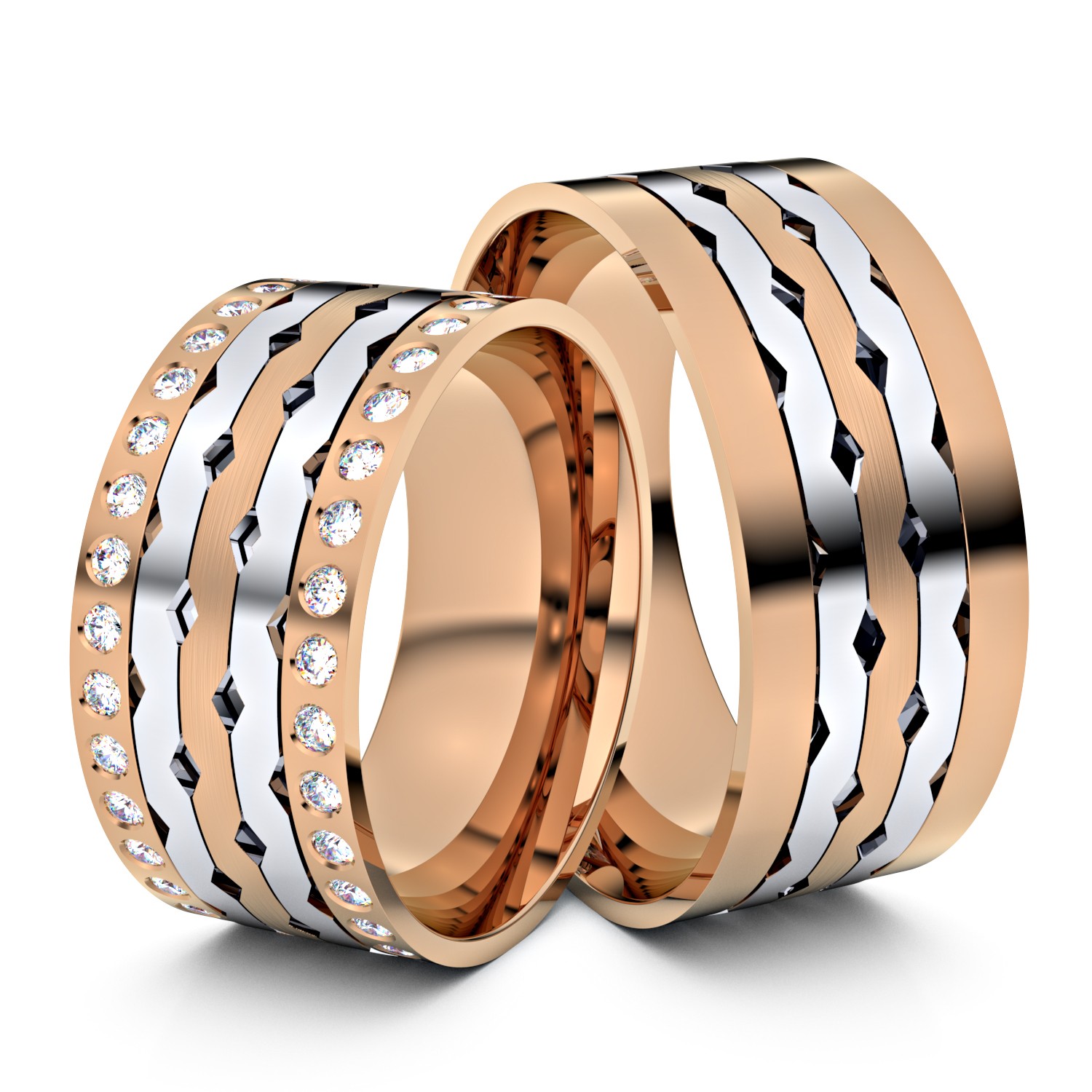 Modell TR259 585er Rotgold-Weißgold - 34055