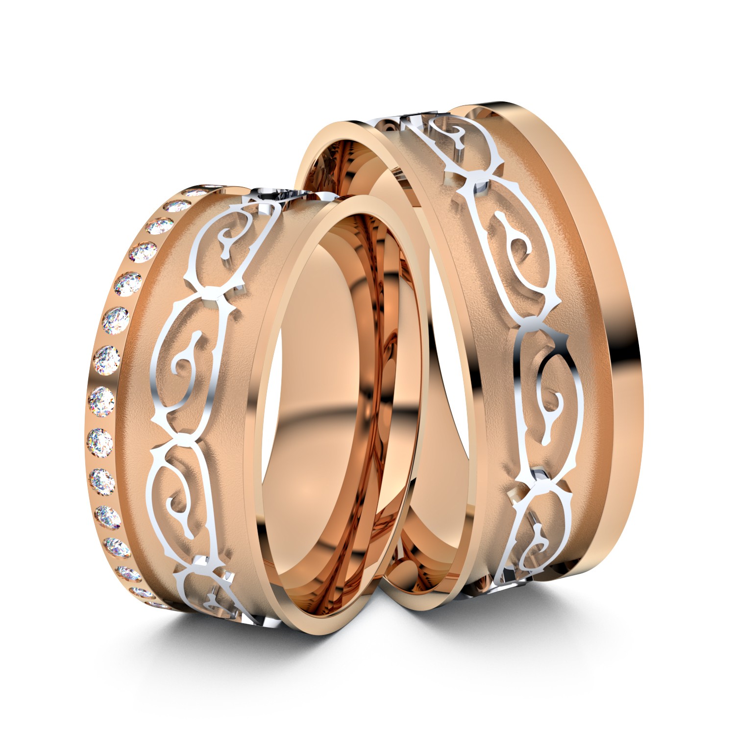 Modell TR253 333er Rotgold-Weißgold - 33845