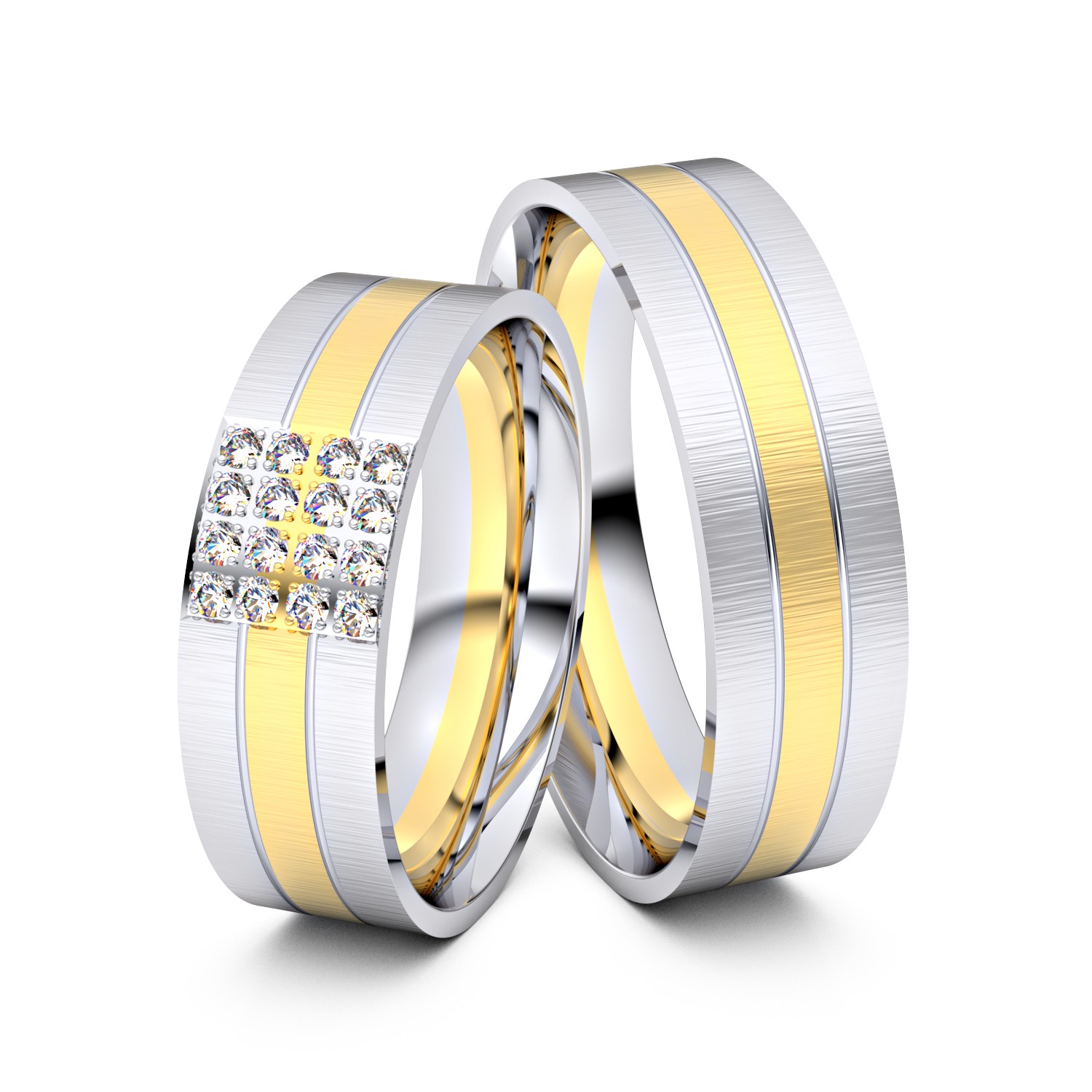 Modell TR300 333er Weißgold-Gelbgold - 35450