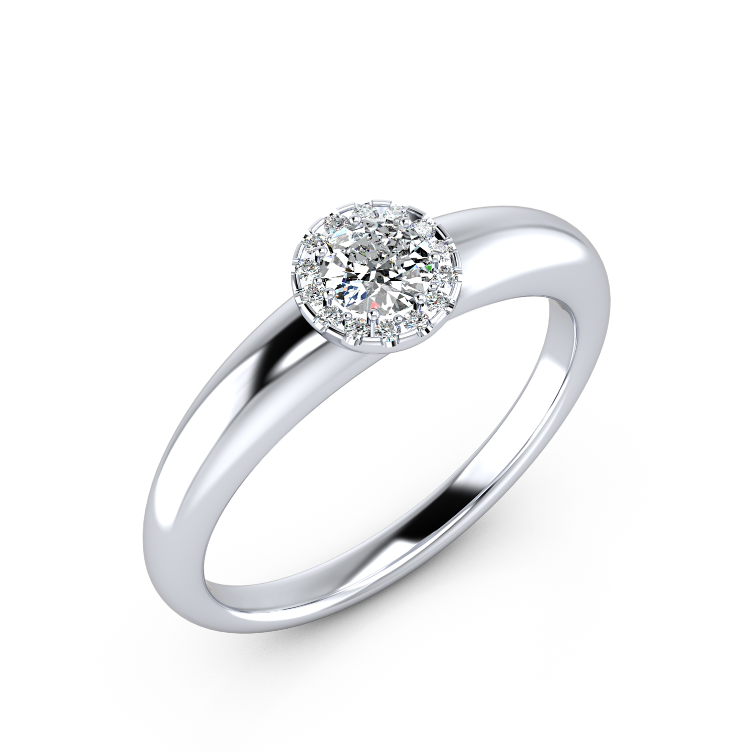 VR015 585er Weißgold 1x0.25|14x0.01ct. - 45581