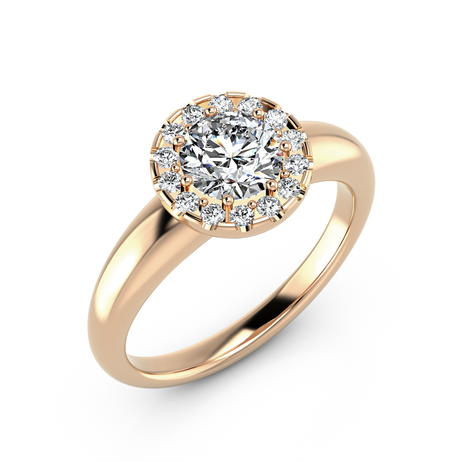 VR015 750er Roségold 1x1.00|14x0.01ct. - 45647