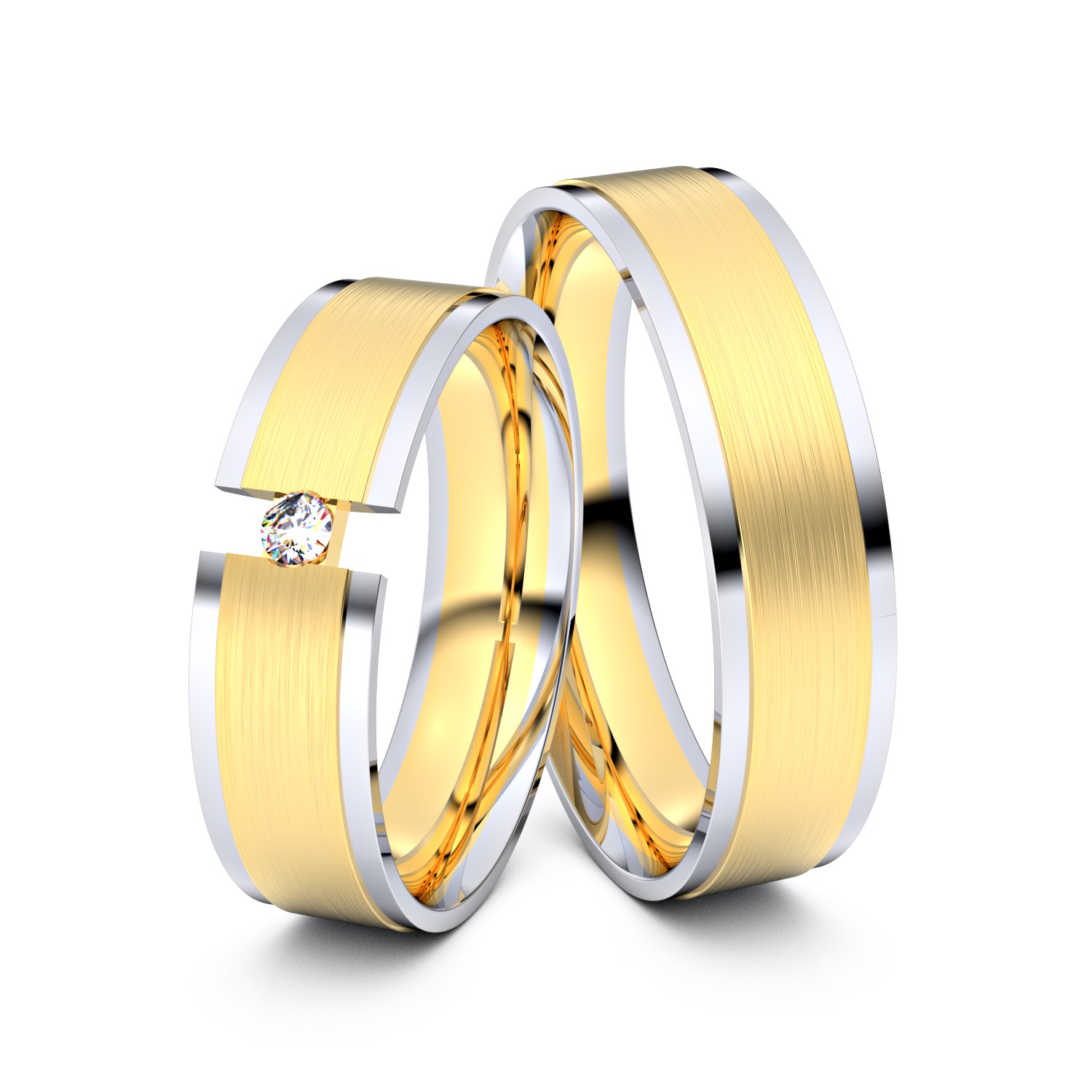 Modell TR082 333er Gelbgold-Weißgold - 26806