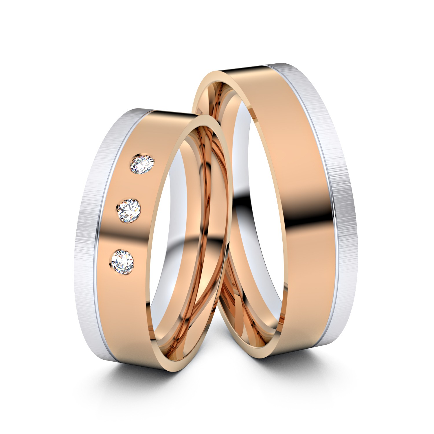 Modell TR078 585er Rotgold-Weißgold - 26760