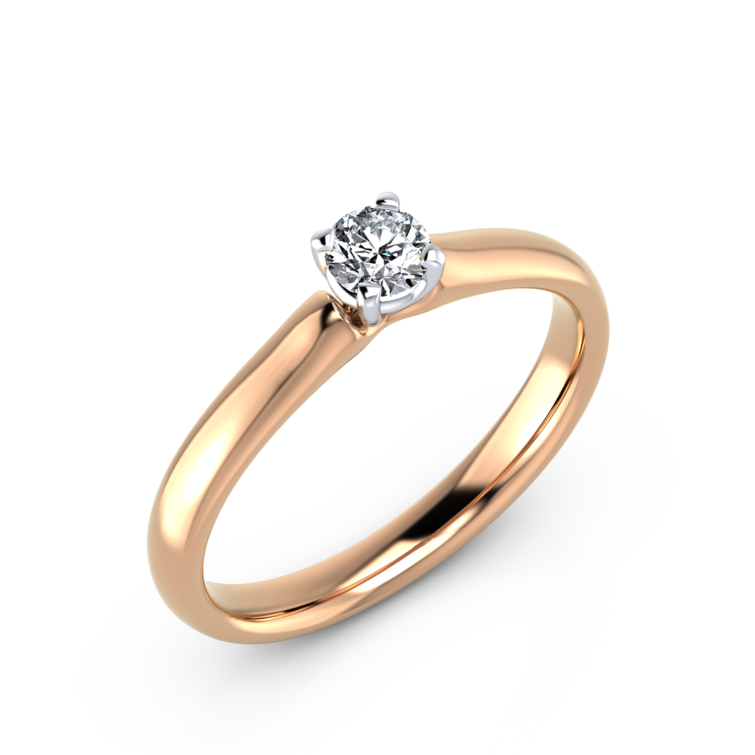 VR040 585er Rotgold-Weißgold 1x0.25ct. - 48417