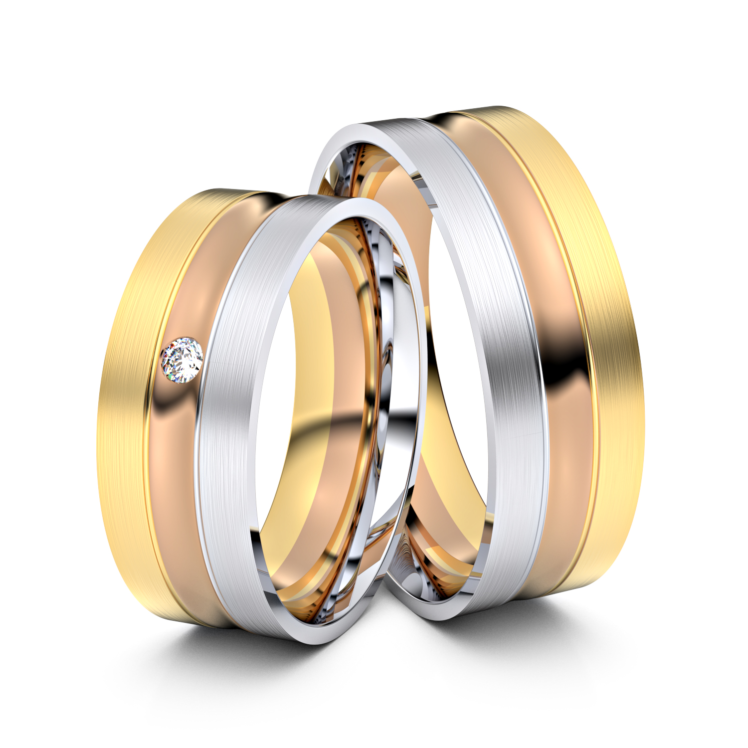 Modell TR387 585er Gelbgold-Weissgold-Rotgold - 43734