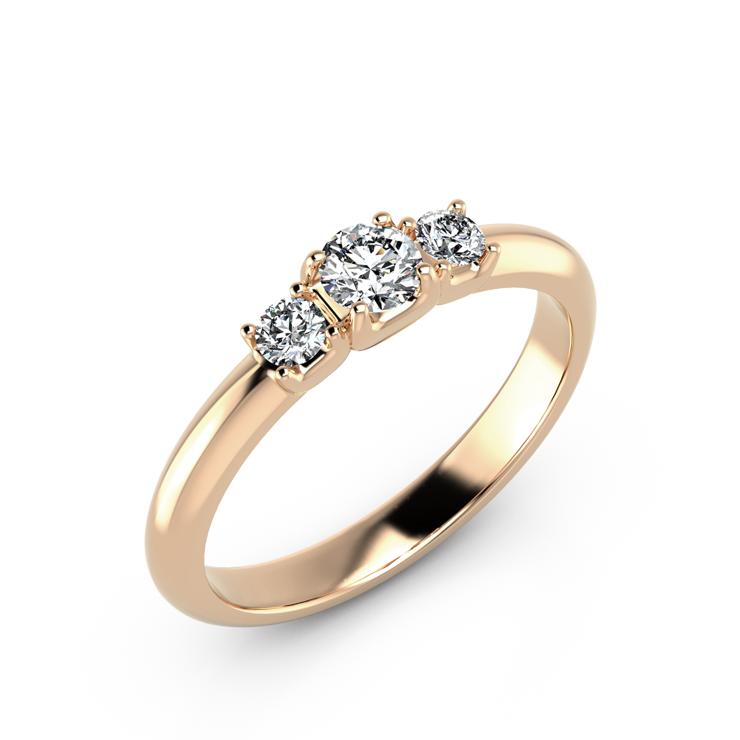 VR013 750er Roségold 1x0.24|2x0.08ct. - 45395