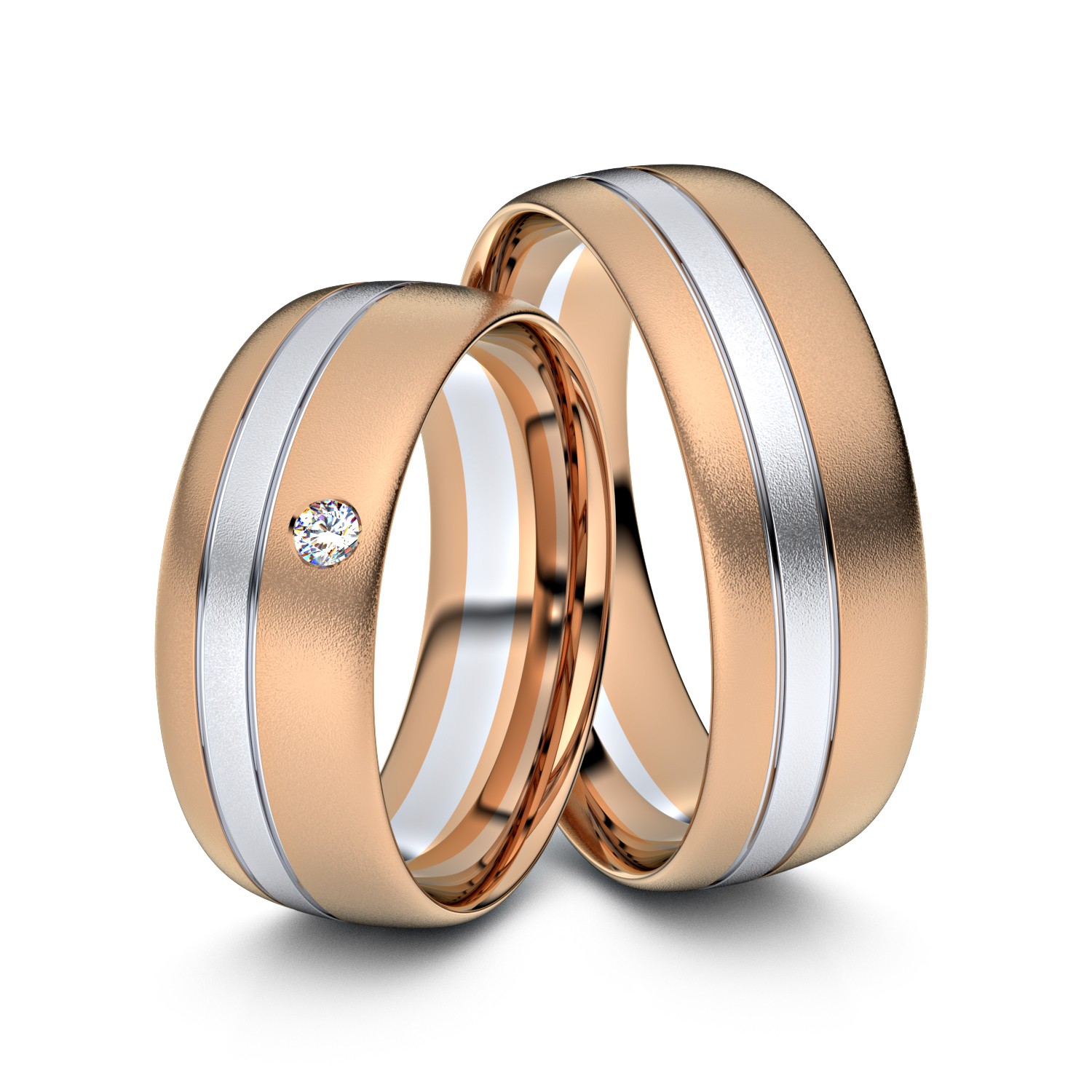 Modell TR076 585er Rotgold-Weißgold - 26577