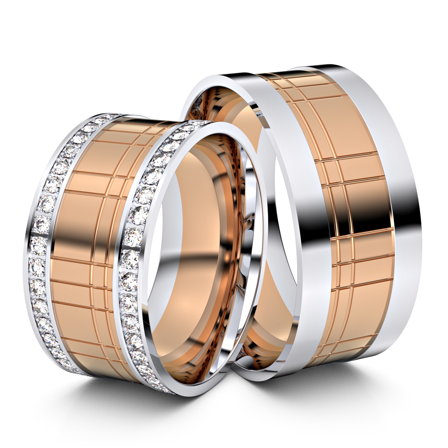 Modell TR049 750er Rotgold-Weißgold - 25498
