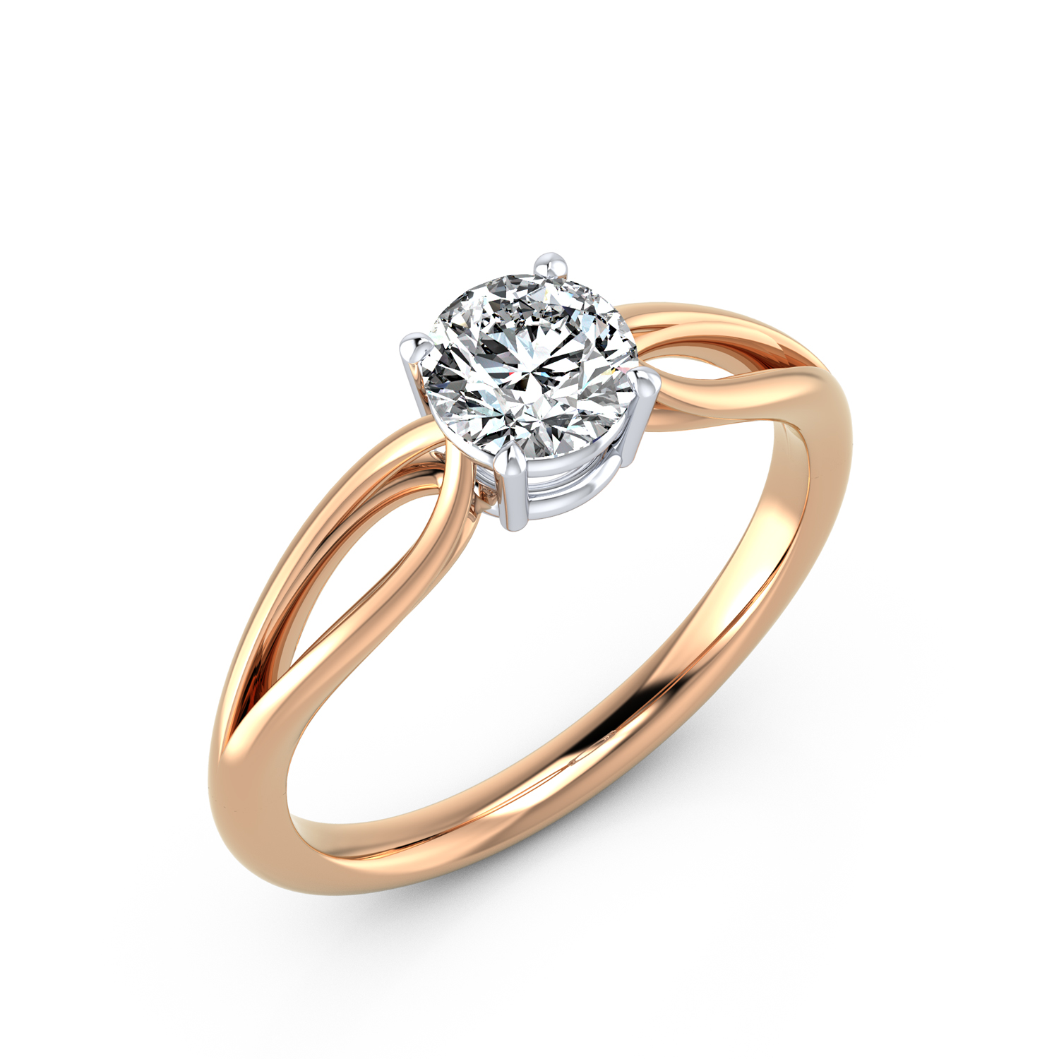 VR016 750er Rotgold-Weißgold 1x0.75ct. - 45785