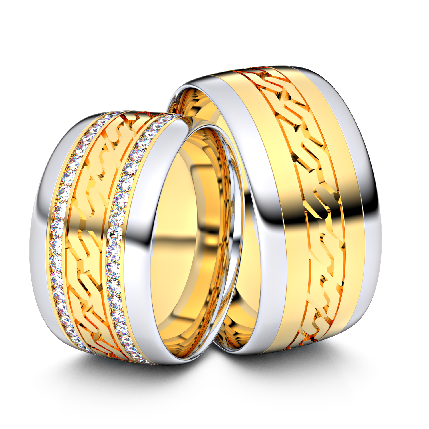 Modell TR360 333er Gelbgold-Weißgold - 37552