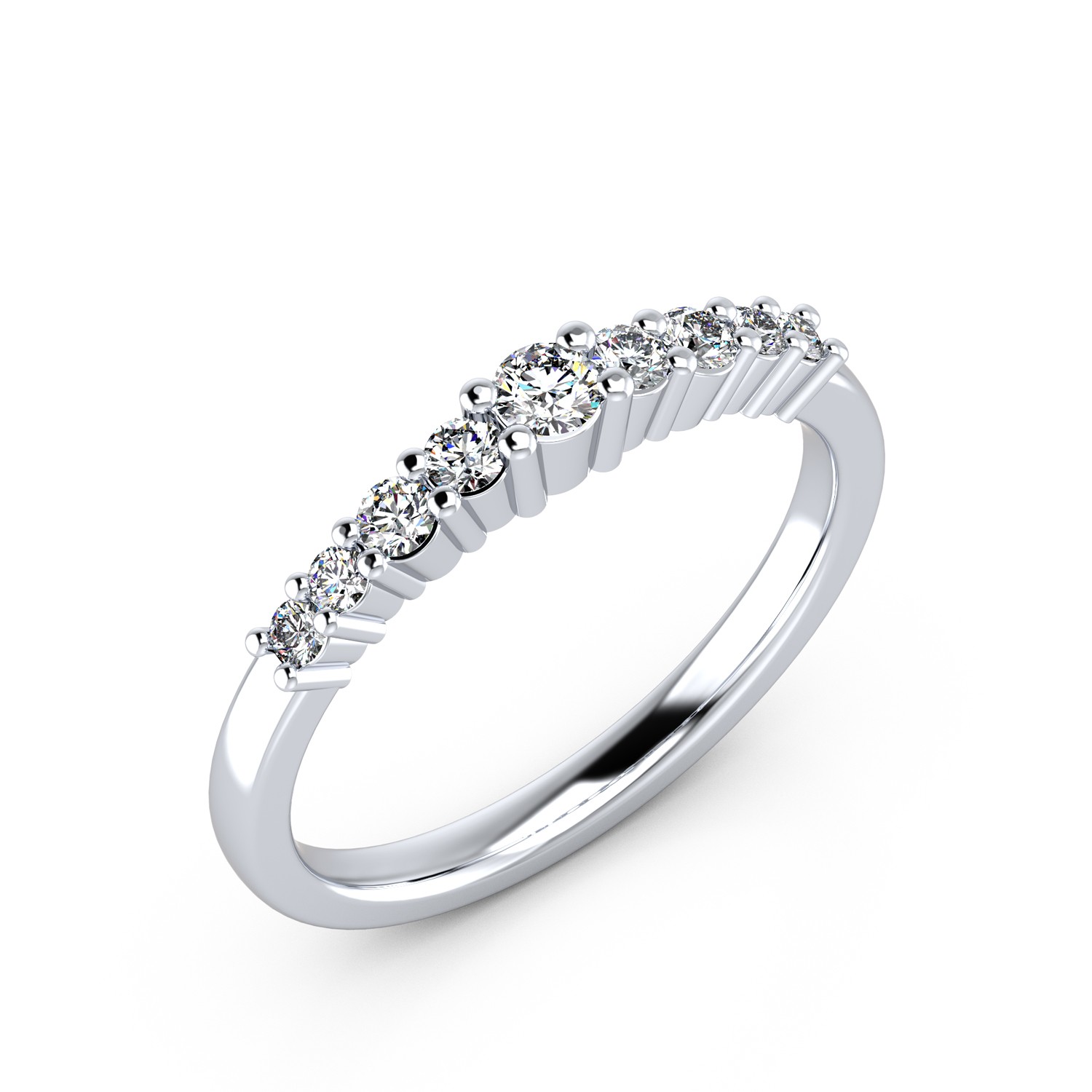 VR012 585er Weißgold 1x0.09|4x0.04|4x0.025ct. - 45302