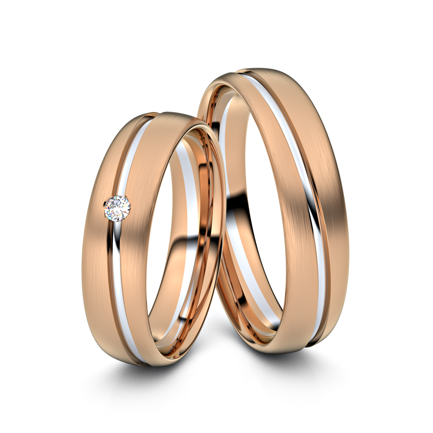 Modell TR001 750er Rotgold-Weißgold - 23313