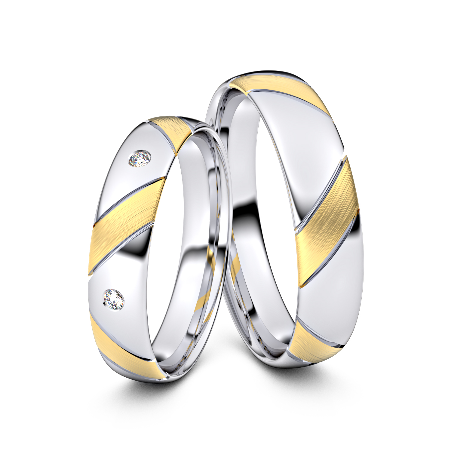 Modell TR003 585er Weißgold-Gelbgold - 23424