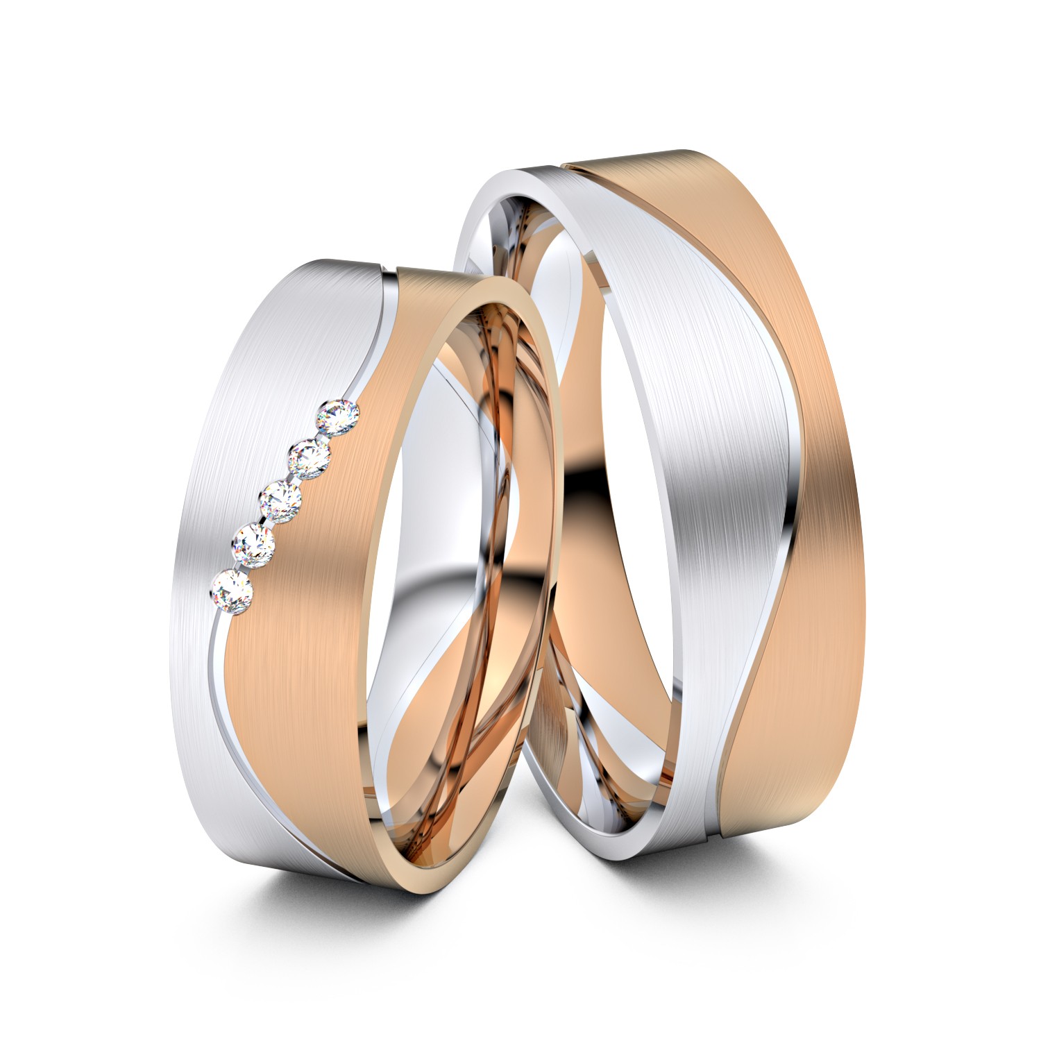 Modell TR314 333er Rotgold-Weißgold - 35859