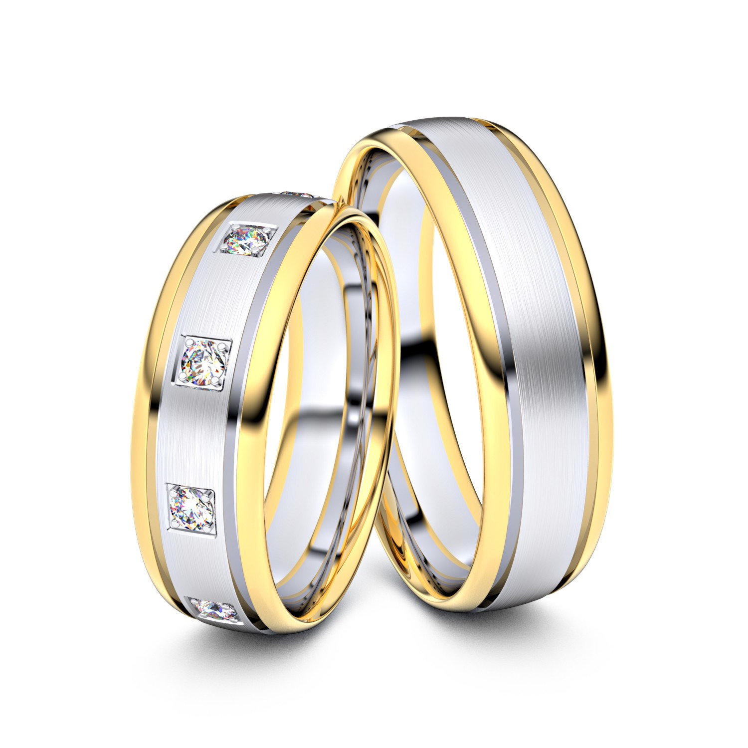 Modell TR375 585er Gelbgold-Weißgold - 38110