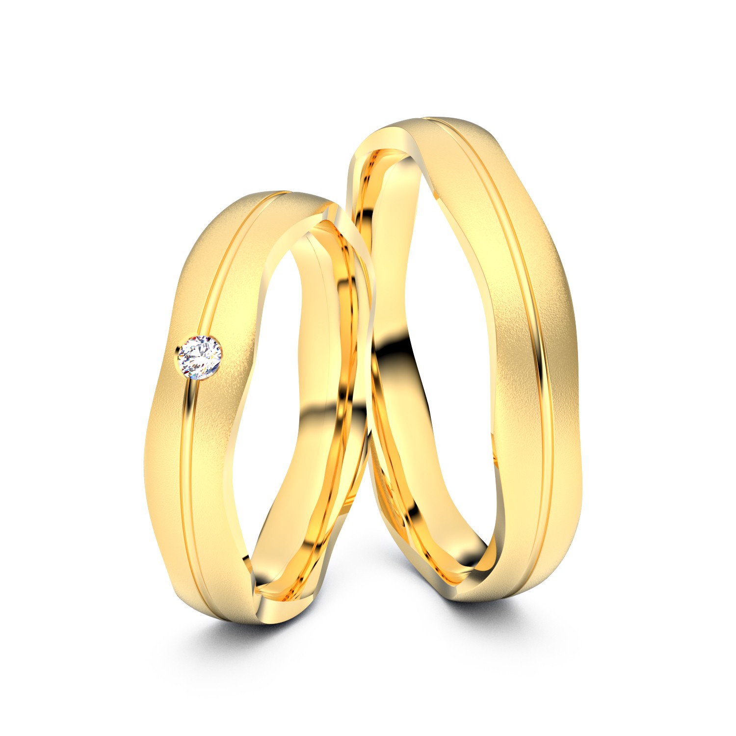 Modell TR013 Small Wavy 925er Silber (gelb-vergoldet) - 82389