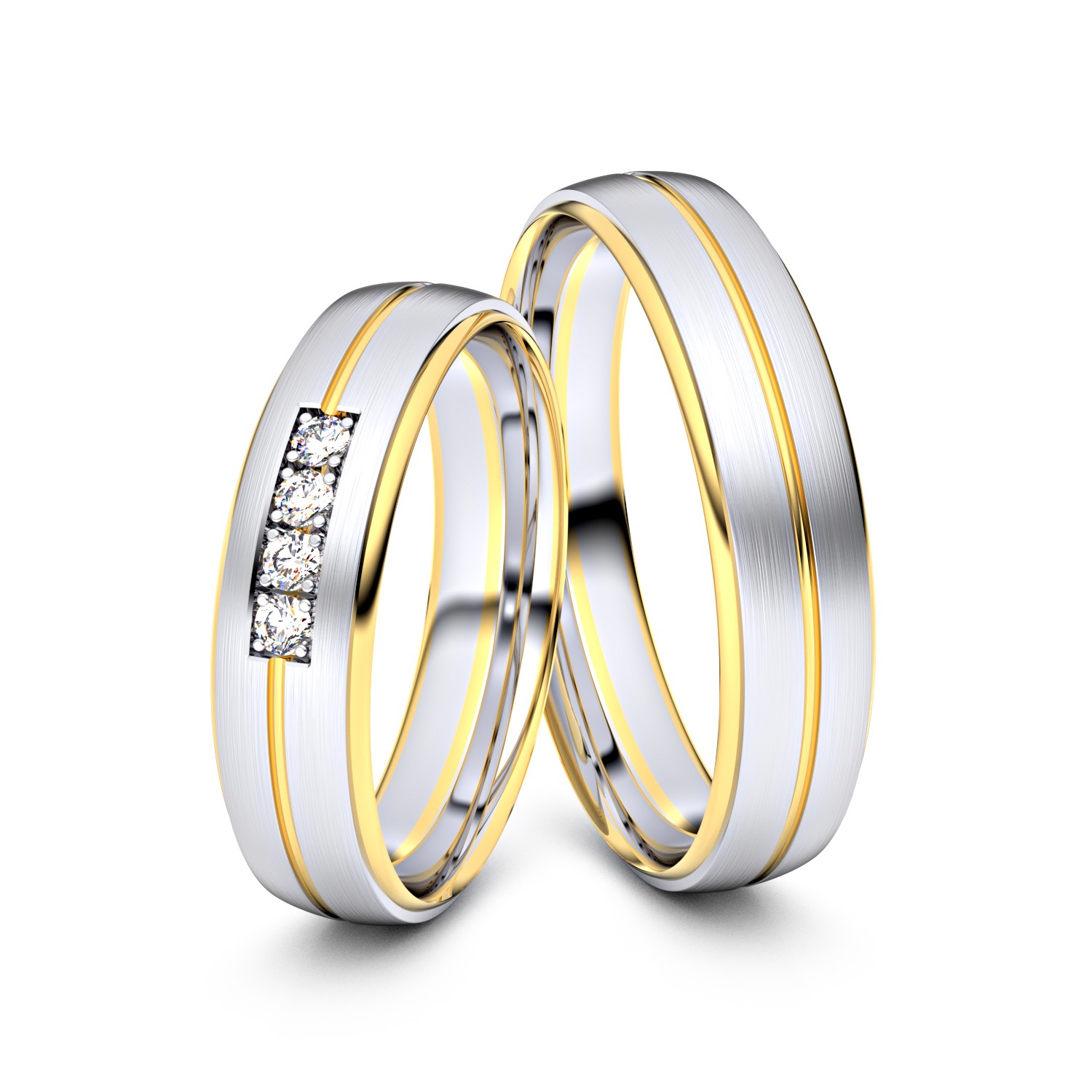 Modell TR110 333er Weißgold-Gelbgold - 28095