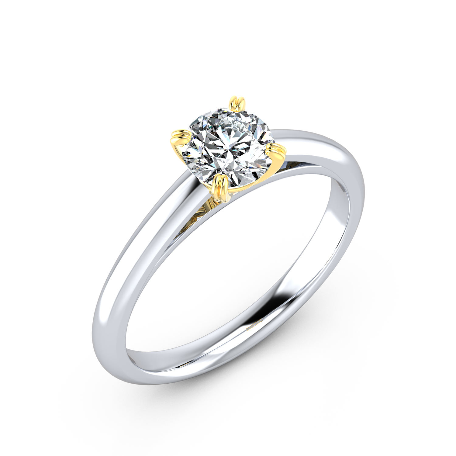 VR025 750er Weißgold-Gelbgold 1x0.75ct. - 46850