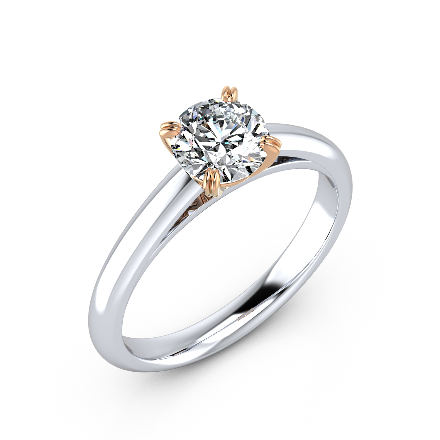 VR025 585er Weißgold-Rotgold 1x1.00ct. - 46879