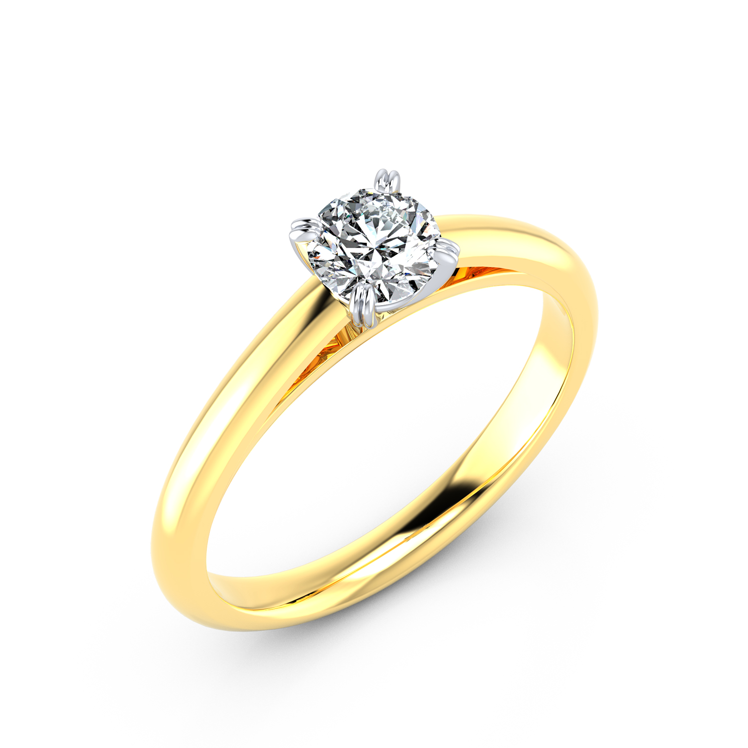 VR025 333er Gelbgold-Weißgold 1x0.50ct. - 46803